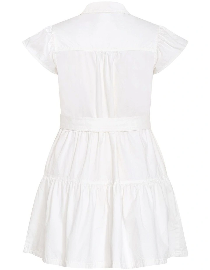 Plus Size Kelise Cotton Mini Dress in Ivory image 4