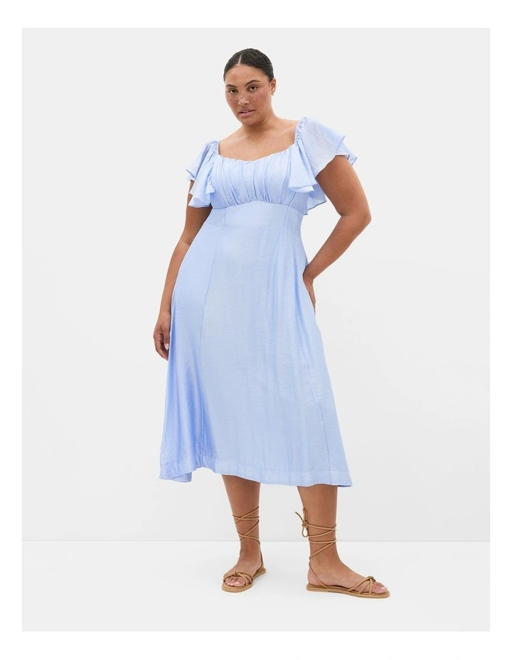 Plus Size Sherry Tie-Back Dress in Sky Blue image 1
