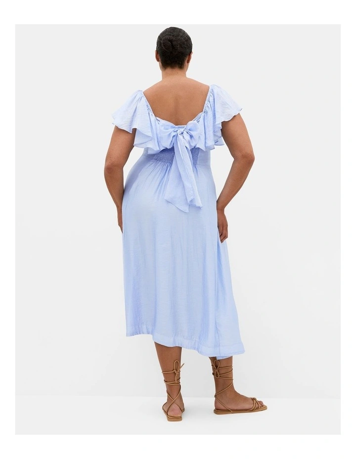 Plus Size Sherry Tie-Back Dress in Sky Blue image 2