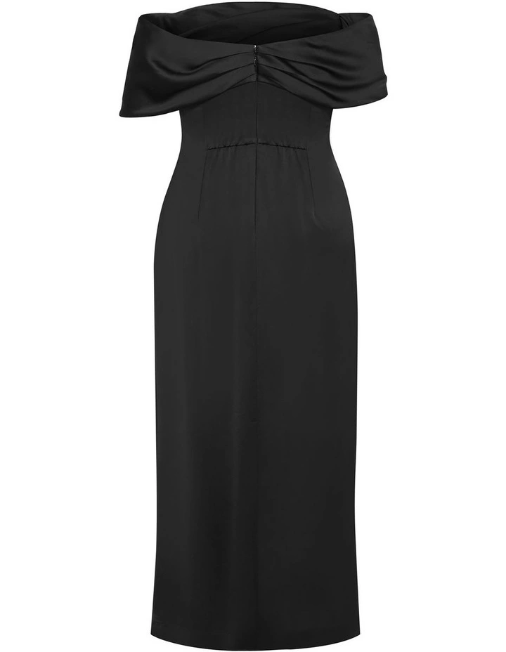 Plus Size Paloma Off Shoulder Maxi Dress in Black image 4
