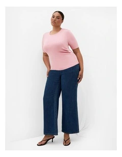 Plus Size Cinched Side Tee in Dusty Pink