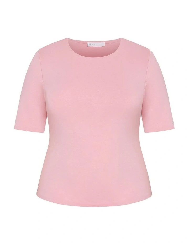 Plus Size Cinched Side Tee in Dusty Pink image 3