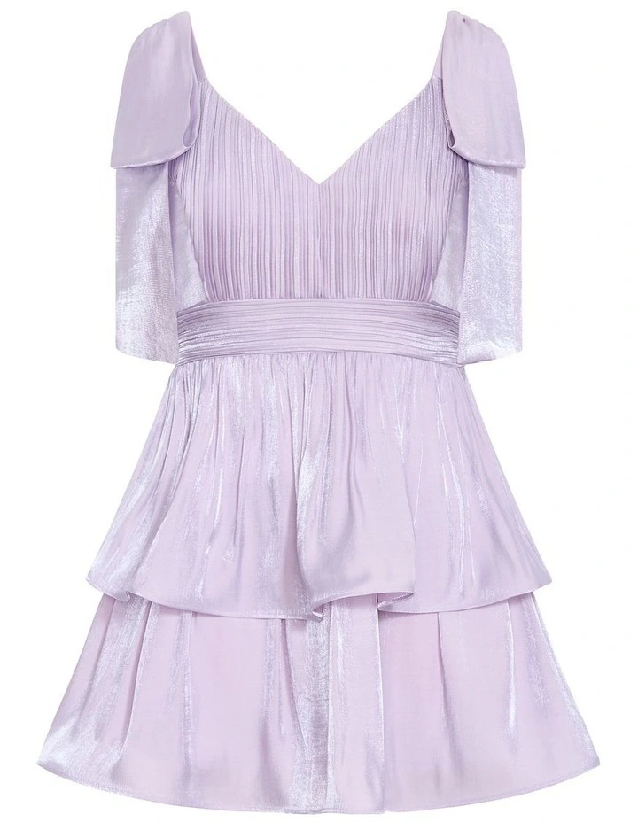 Plus Size Betty Bow Mini Dress in Lilac image 3