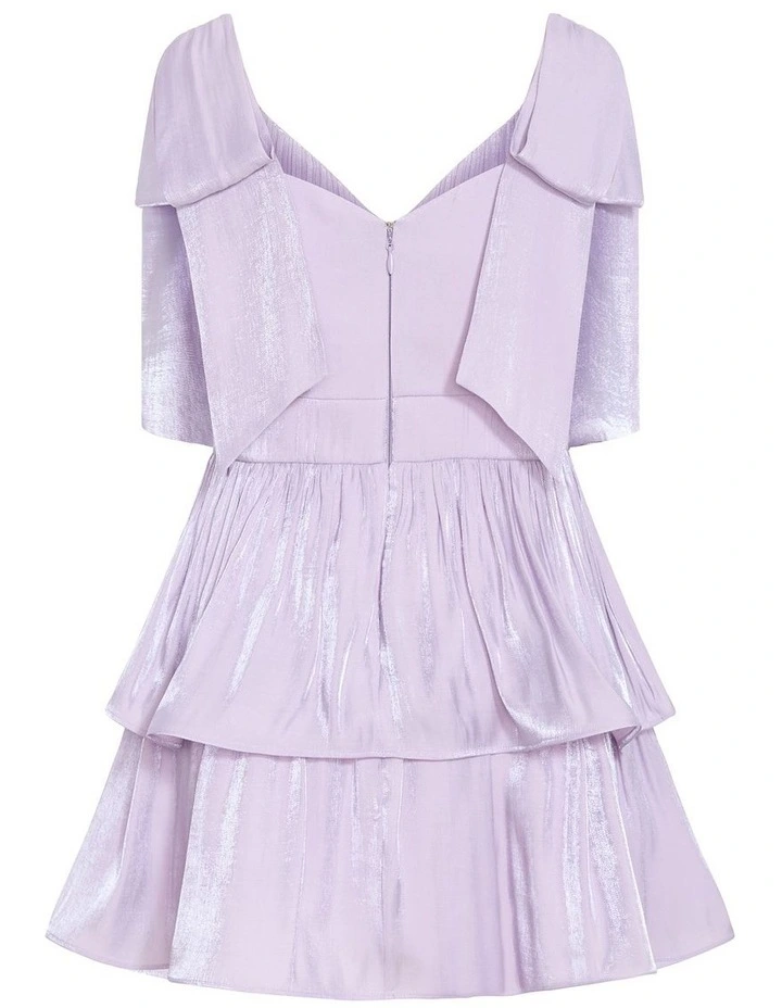 Plus Size Betty Bow Mini Dress in Lilac image 4