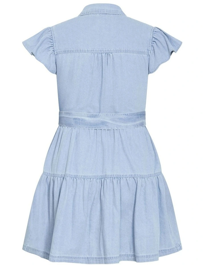 Plus Size Kelise Denim Mini Dress in Light Wash image 4