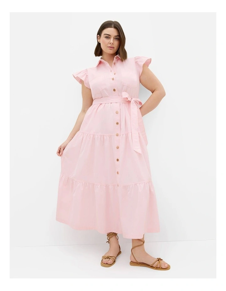 Plus Size Kelise Cotton Maxi Dress in Heavenly Pink image 1