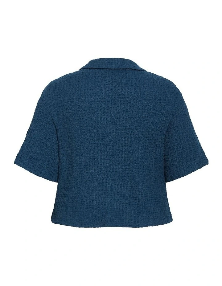Plus Size Zoie Button Up Shirt in Petrol image 4