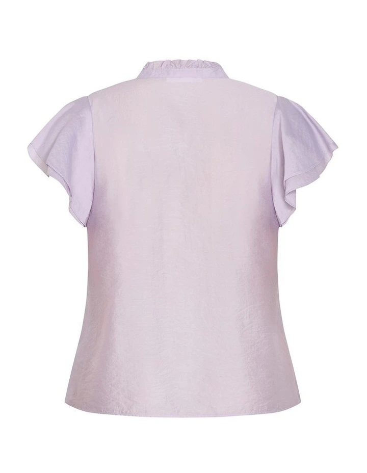 Plus Size Dakota Flutter Sleeve Top in Lilac image 4