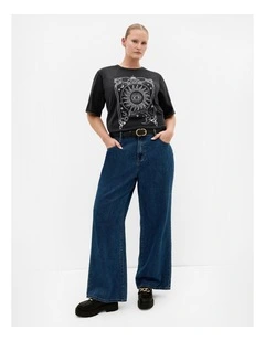 Plus Size Lola Cotton Tee in Black