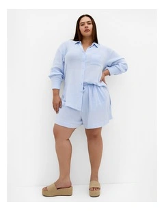 Plus Size Havana Relaxed Short in Blue