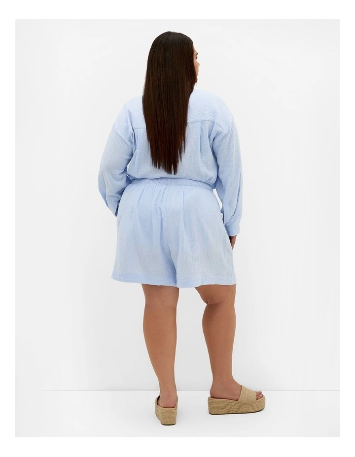 Plus Size Havana Relaxed Short in Blue image 2