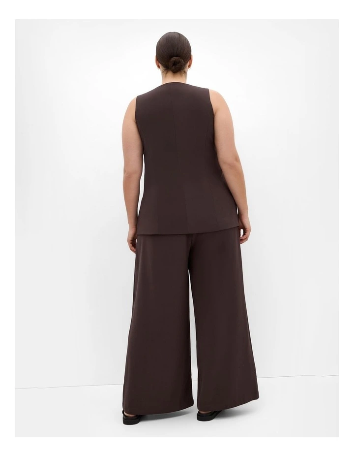 Plus Size Abbie Vest in Chocolate image 2
