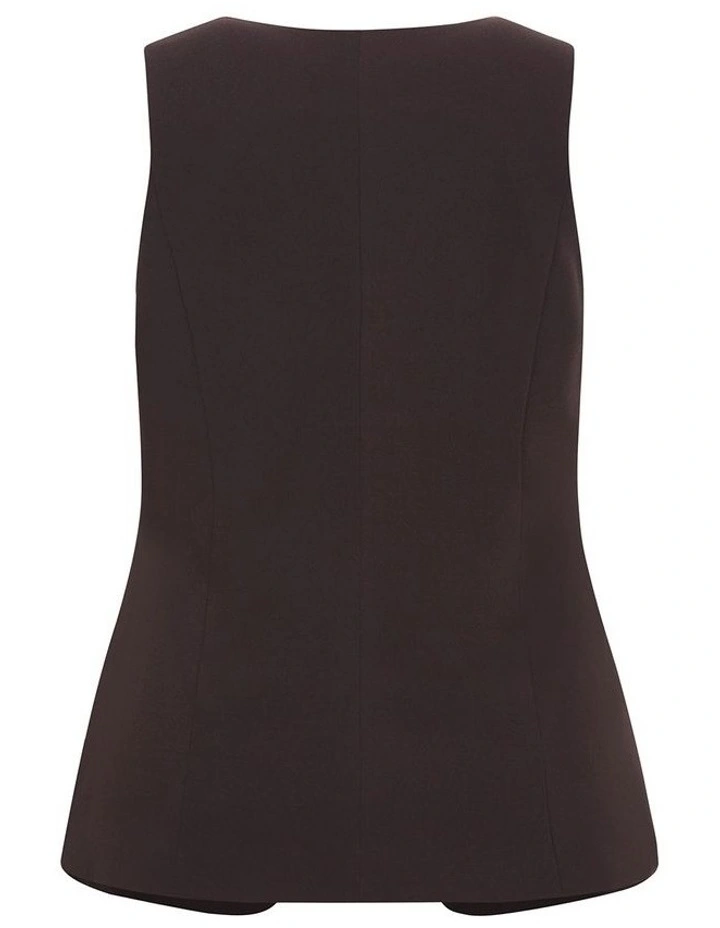 Plus Size Abbie Vest in Chocolate image 4