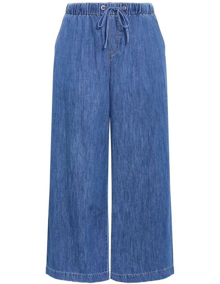 Plus Size Tiana Cotton Denim Pant in Light Wash image 3