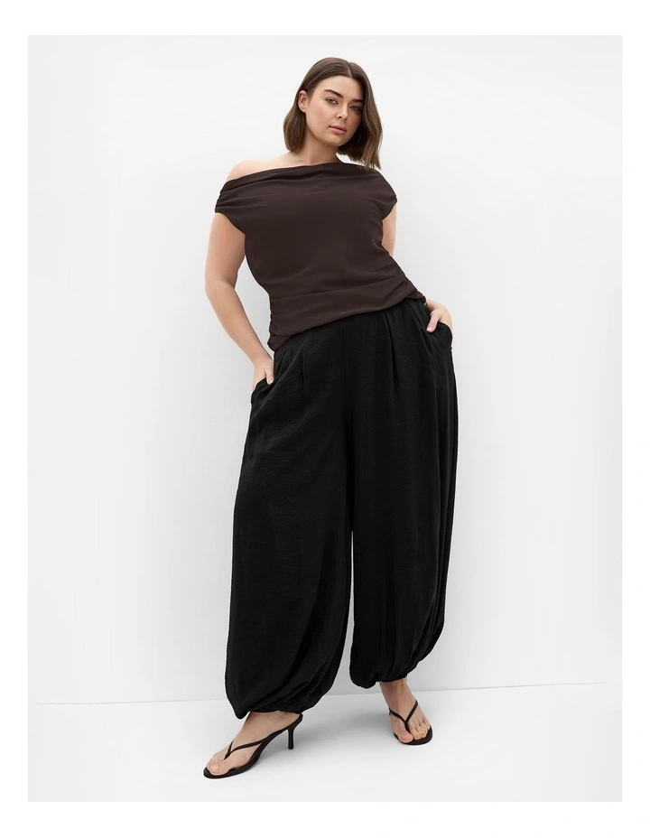 Plus Size Stassi Off Shoulder Top in Espresso image 1