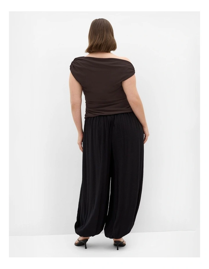 Plus Size Stassi Off Shoulder Top in Espresso image 2