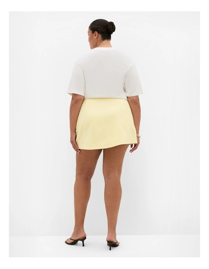 Plus Size Abbie Mini Skort in Lemon Sorbet image 2