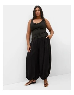Plus Size Arami Bling Detail Top in Black