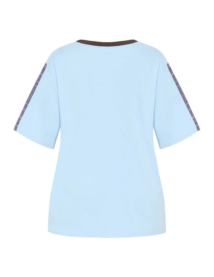 Plus Size Wild Pegasus Cotton Tee in Blue image 4