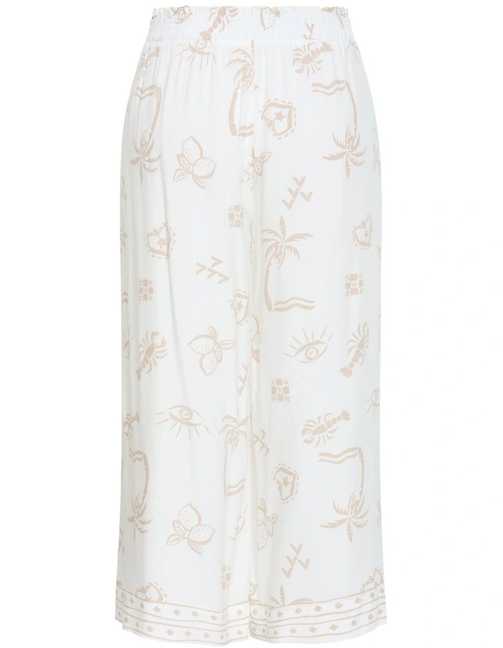 Plus Size Alessia Border Print Pant in Ivory image 4