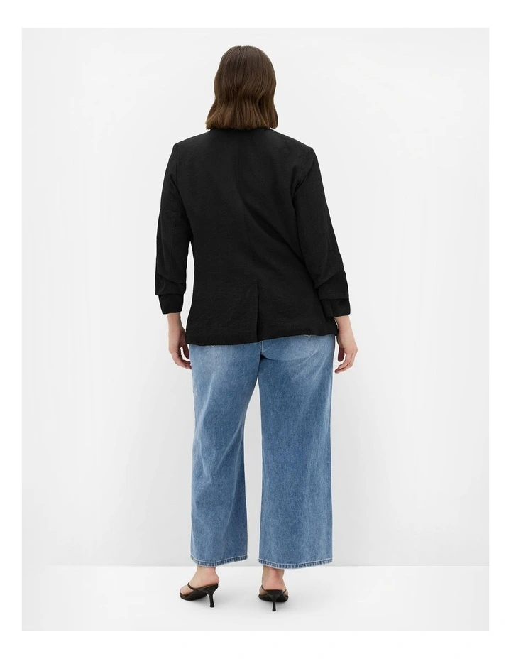 Plus Size Aria Lightweight Blazer in Black image 2