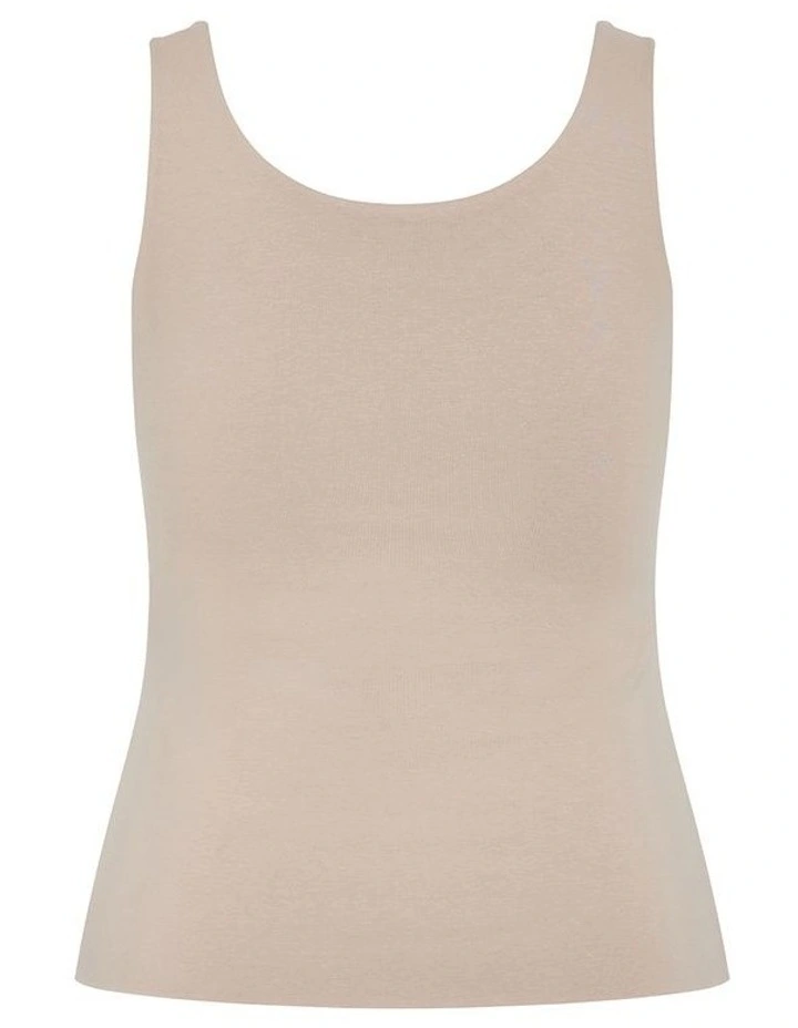 Plus Size Amelia Scoop Neck Tank in Neutral image 3
