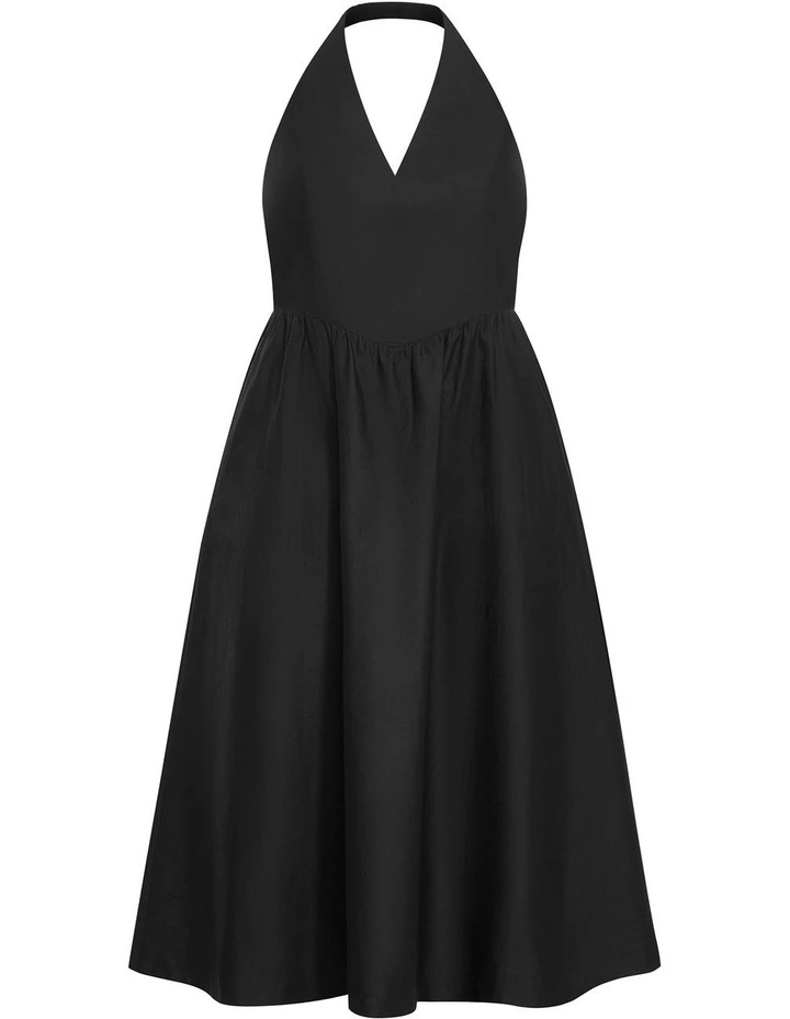 Plus Size Roza Halter Maxi Dress in Black image 4