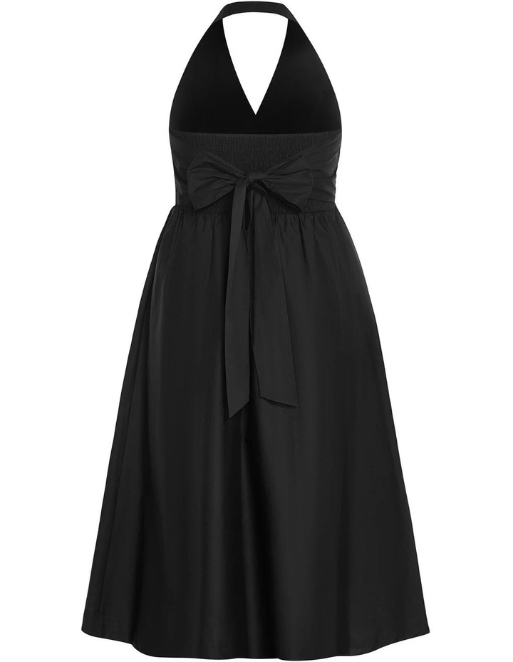 Plus Size Roza Halter Maxi Dress in Black image 5