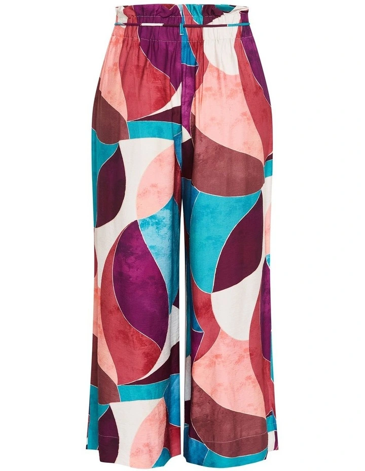 Plus Size Lexi Geometric Print Wide Leg Pant in Purple image 6