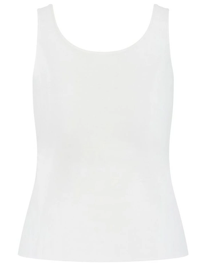 Plus Size Amelia Scoop Neck Tank in Ivory image 4