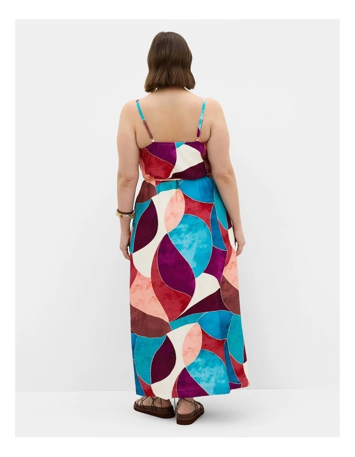 Plus Size Lexi Geometric Print Maxi Dress in Purple image 2