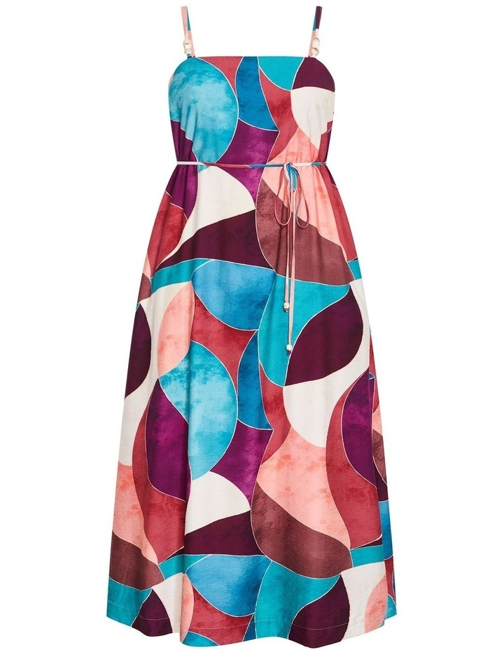 Plus Size Lexi Geometric Print Maxi Dress in Purple image 3