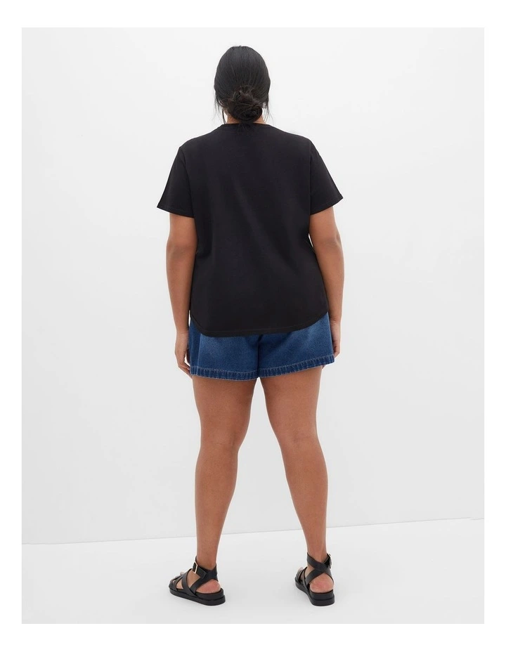 Plus Size Edie Denim Short in Mid Wash image 2