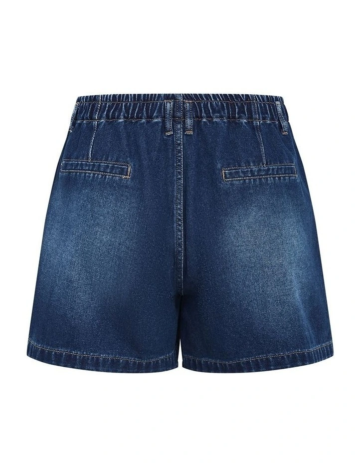 Plus Size Edie Denim Short in Mid Wash image 4