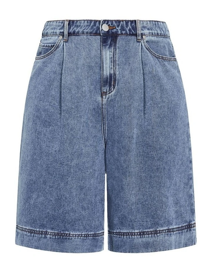Plus Size Harley Fit Bermuda Denim Short in Light Wash image 3
