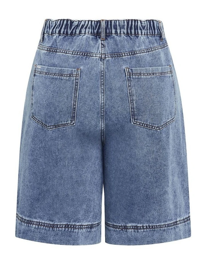 Plus Size Harley Fit Bermuda Denim Short in Light Wash image 4