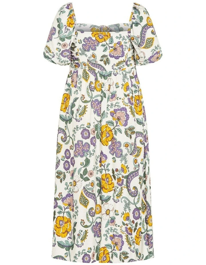 Plus Size Ellea Floral Print Maxi Dress in Ivory image 4
