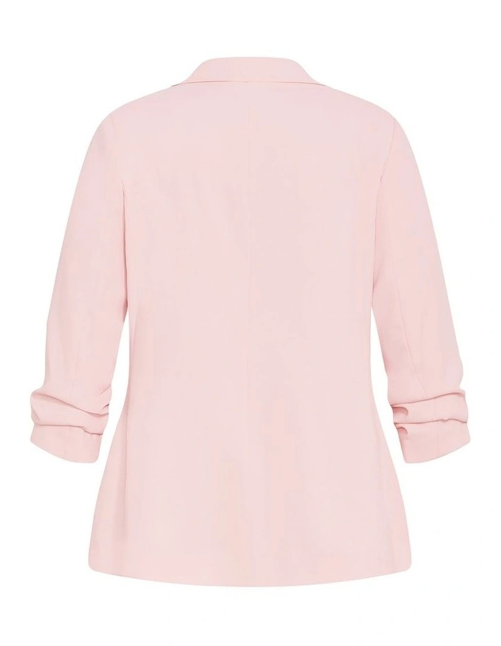 Plus Size Abbie Blazer in Baby Pink image 4