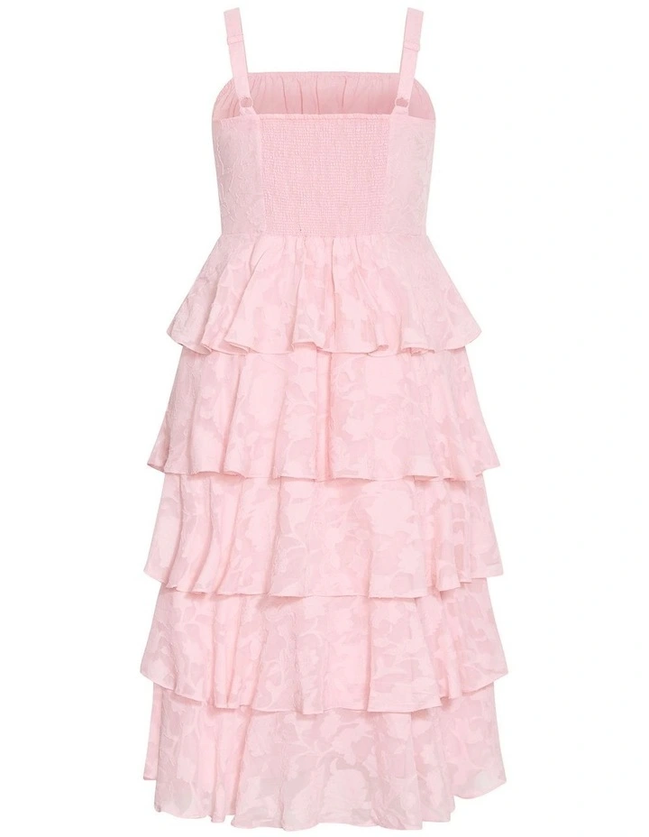 Plus Size Daniela Ruffle Tier Dress in Soft Pink image 4
