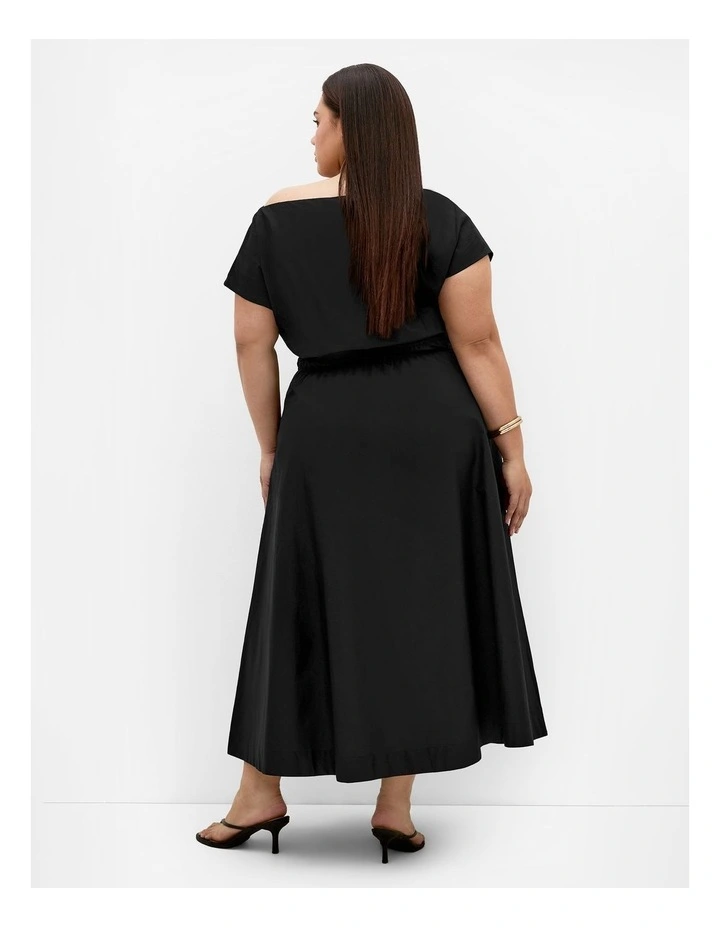 Plus Size Cass Cotton Maxi Dress in Black image 2