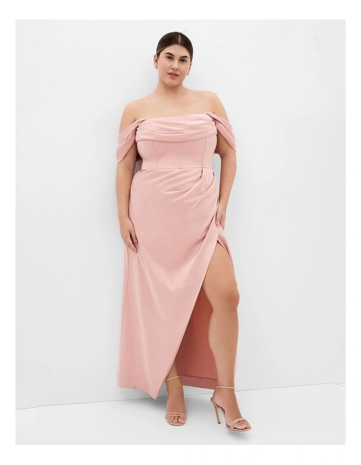 Plus Size Forbidden Love Maxi Dress in Ballet Pink image 1