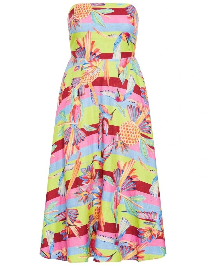 Plus Size Saraya Print Maxi Dress in Matcha Multi image 3