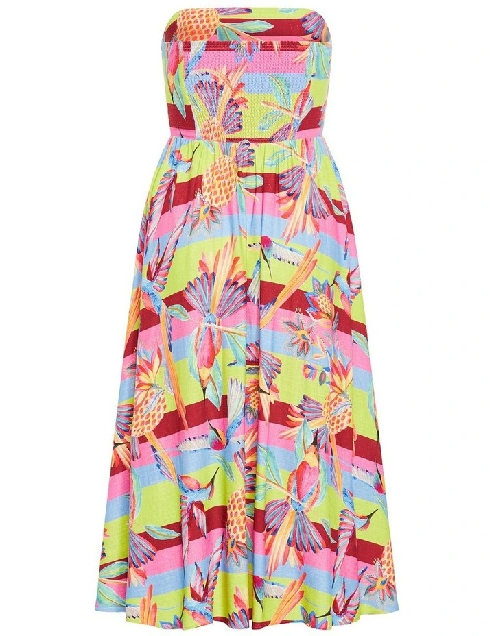 Plus Size Saraya Print Maxi Dress in Matcha Multi image 4