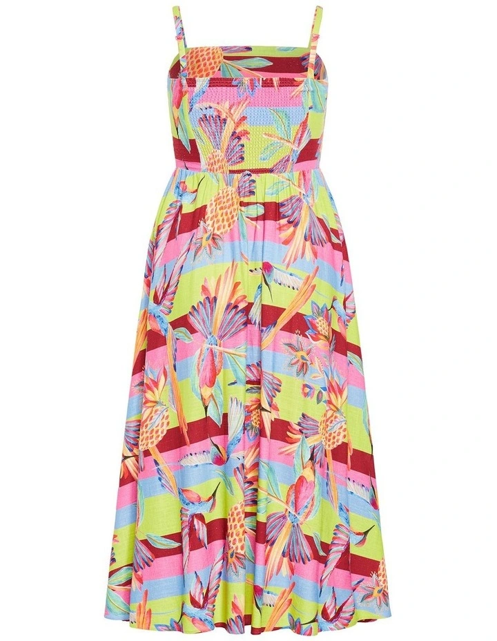 Plus Size Saraya Print Maxi Dress in Matcha Multi image 6