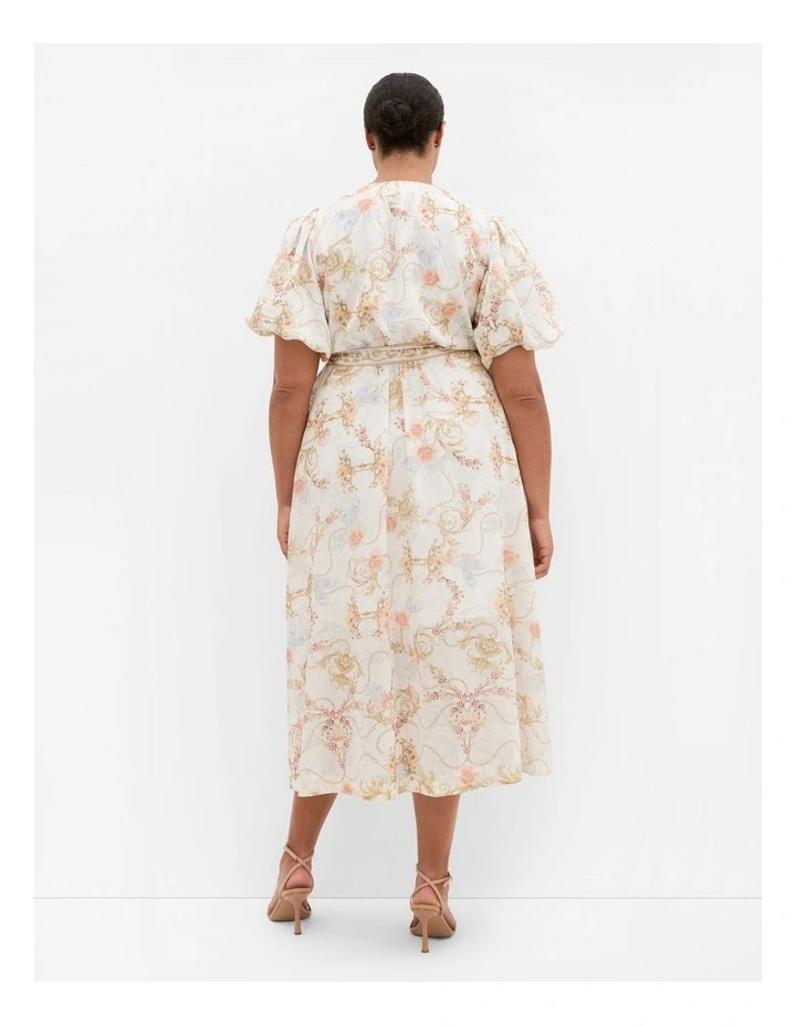 Plus Size Anastasia Opulent Print Wrap Maxi Dress in Ivory image 2
