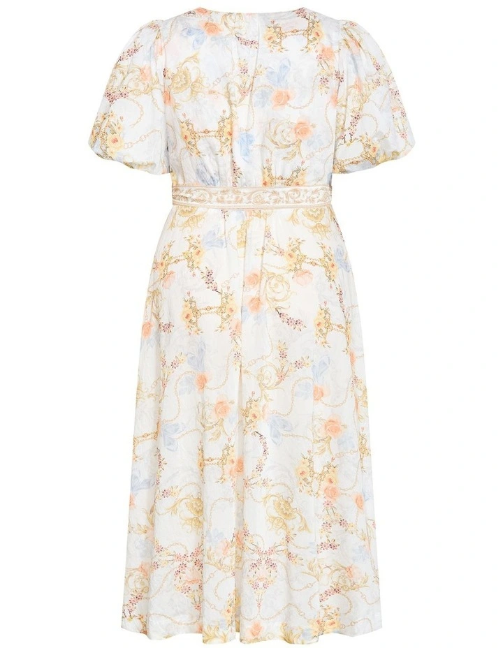 Plus Size Anastasia Opulent Print Wrap Maxi Dress in Ivory image 4