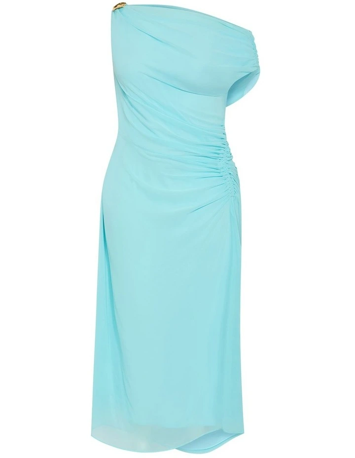 Plus Size Vivid Shoulder Detail Maxi Dress in Aqua image 3