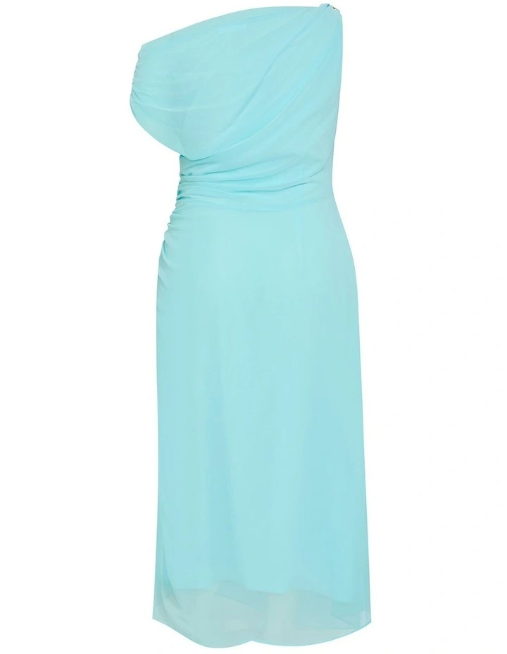 Plus Size Vivid Shoulder Detail Maxi Dress in Aqua image 4