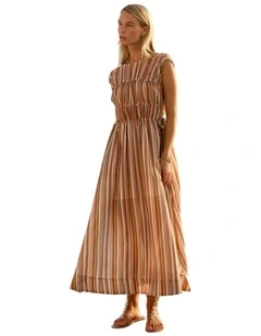 Callista Midi Dress - Sandbar Stripe