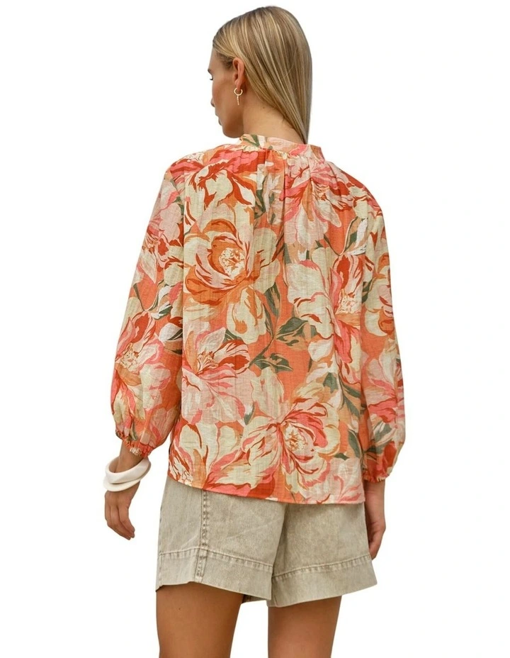 Shae Split Neck Blouse - Petal image 2